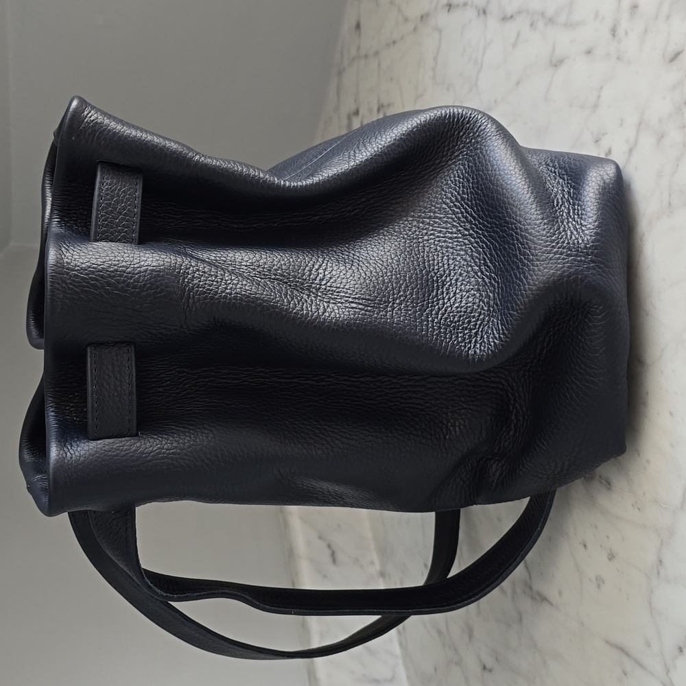 Blue Leather Backpack - Picture 3 of 13